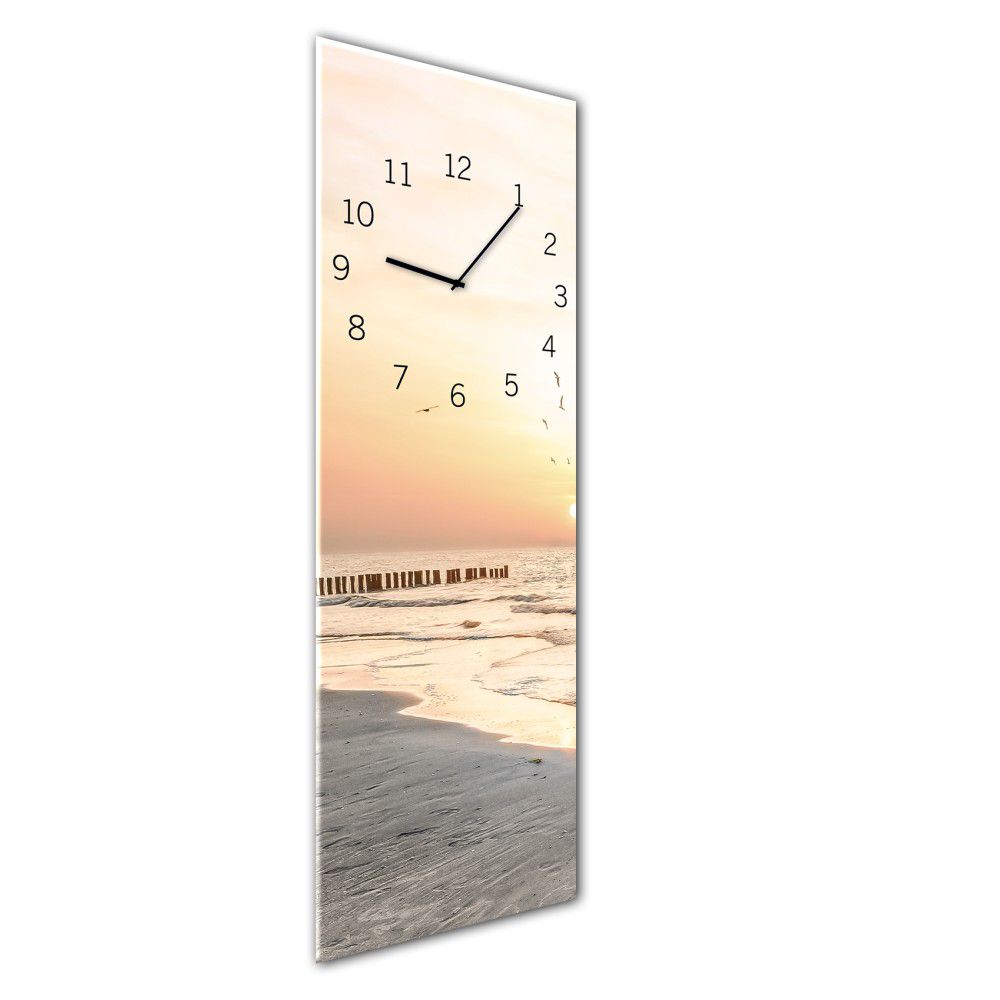 Nástěnné hodiny Styler Glassclock Beach, 20 x 60 cm - GLIX DECO s.r.o.
