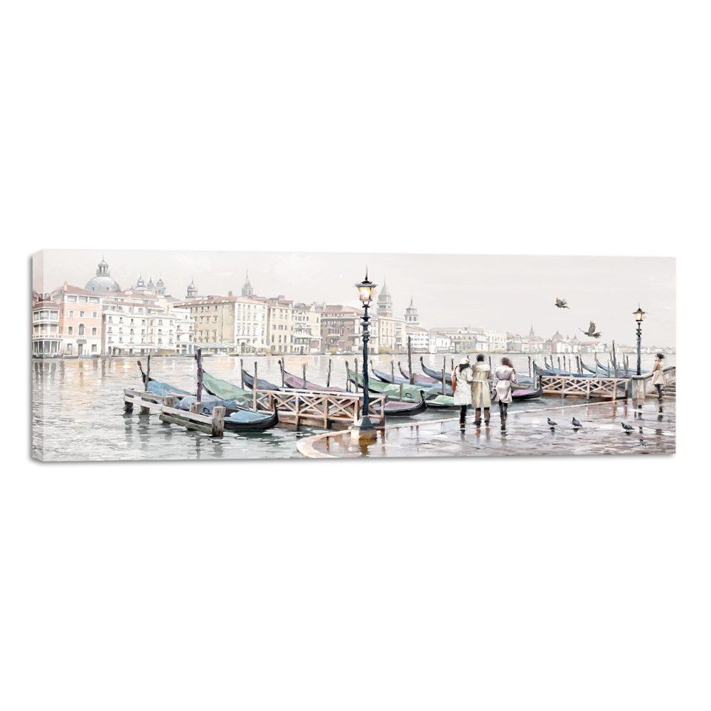 Obraz Styler Canvas Watercolor Venezia Gondole, 45 x 140 cm - GLIX DECO s.r.o.