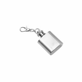MINI FLASK Přívěšek na klíče placatka - stříbrná