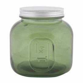 Zelená dóza z recyklovaného skla Mauro Ferretti Coperchio, ⌀ 13 cm