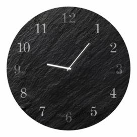 Nástěnné hodiny Styler Glassclock Carbon, ⌀ 30 cm