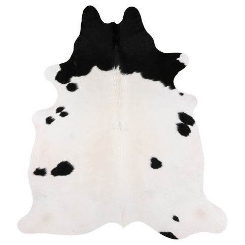 Černo-bílá pravá hovězí kůže Arctic Fur Nero Creamy, 185 x 170 cm - Bonami.cz