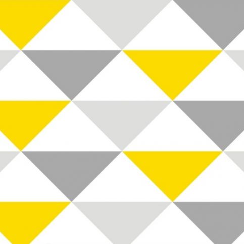 tapeta triangle white/grey/yellow - Homedesign-shop.com