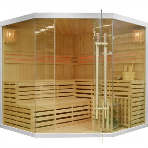 Rohová finská sauna GH3462 bílá - DEKORHOME.CZ