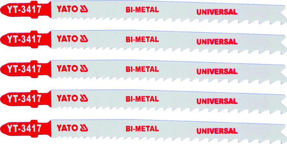 Yato List pilový do přímočaré pily 130 mm UNI TPI10-5 5 ks Bi-Metal - Kokiskashop.cz