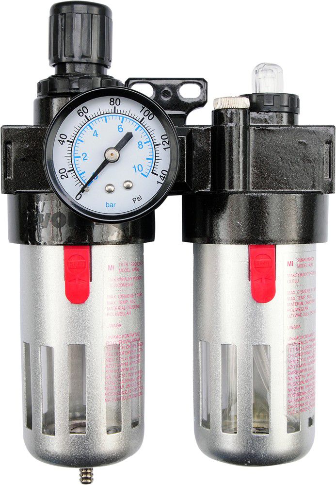 Vorel Regulátor tlaku vzduchu 1/2\", 0-1MPa, s filtrem a přimazáváním - HARV.cz