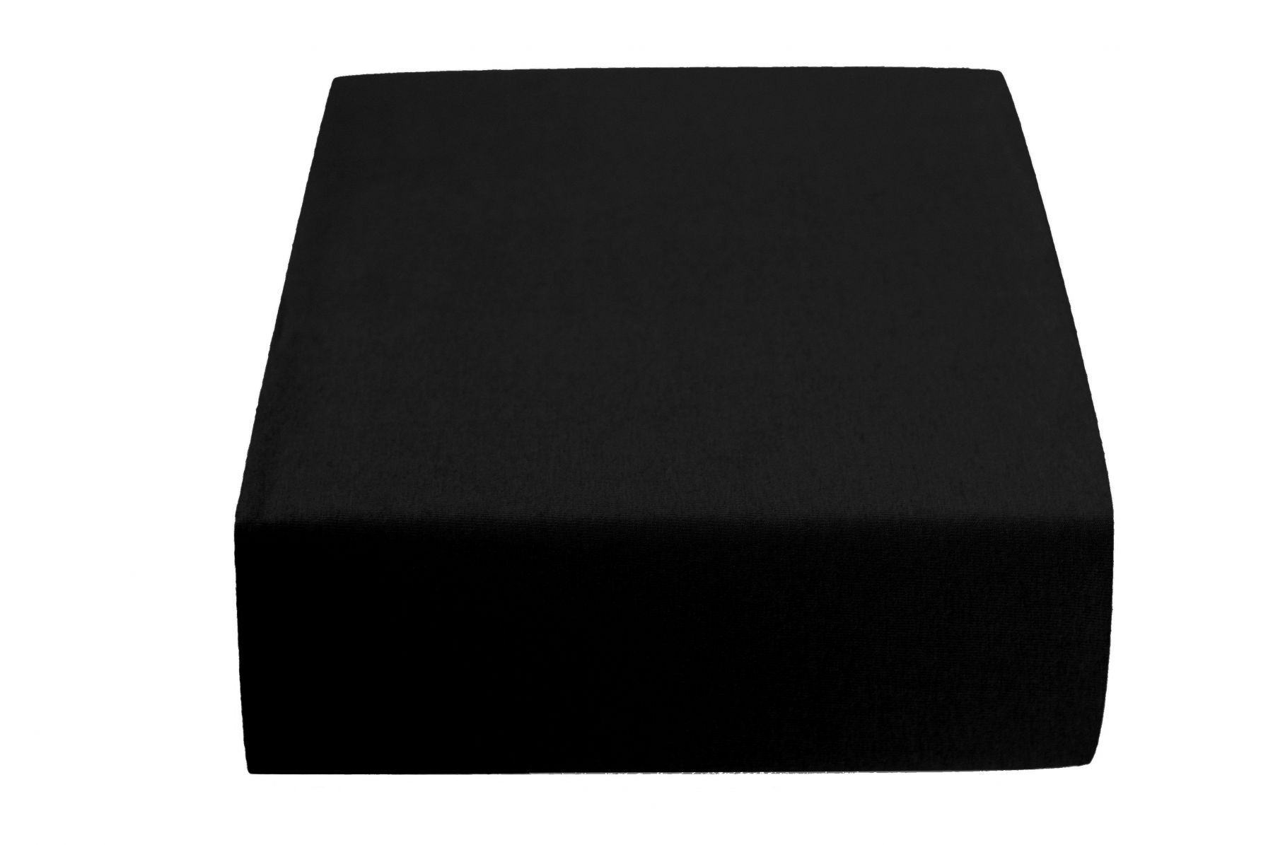 Jersey prostěradlo černé 180 x 200 cm Gramáž (hustota vlákna): Lux (190 g/m2) - Výprodej Povlečení