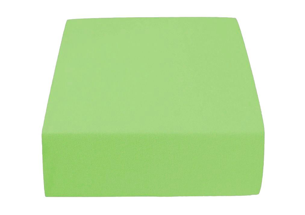 Jersey prostěradlo EXCLUSIVE zelené 200 x 220 cm - Výprodej Povlečení