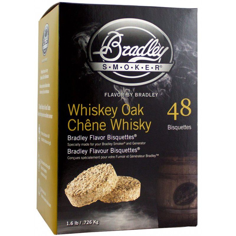 Brikety Bradley Smoker Whiskey Dub 48 ks - GrilyKrby.cz