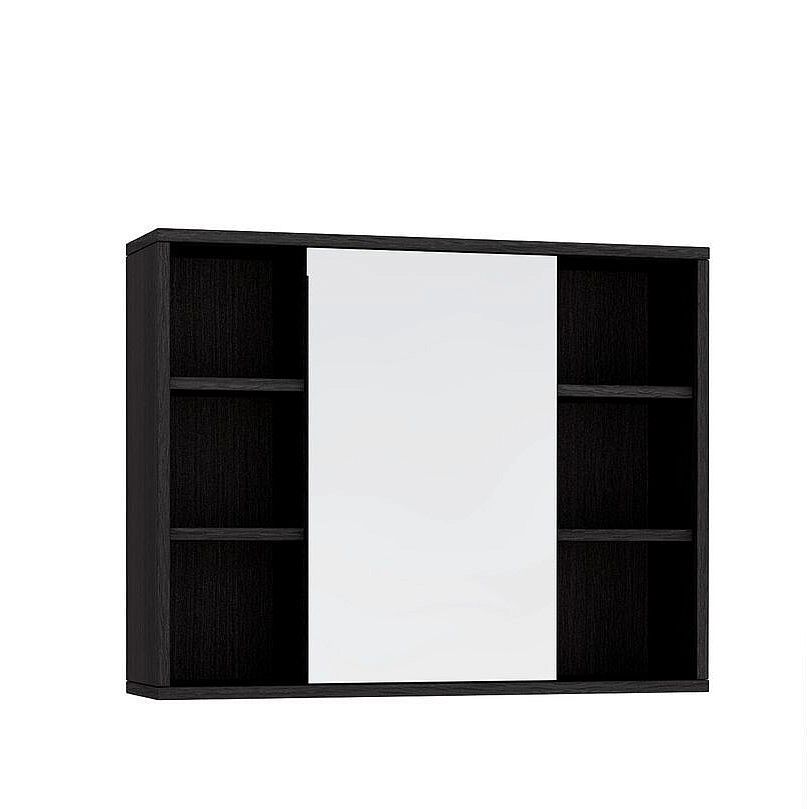 Koupelnová skříňka s posuvným zrcadlem KOLI, 80x57x20, černá - Expedo s.r.o.