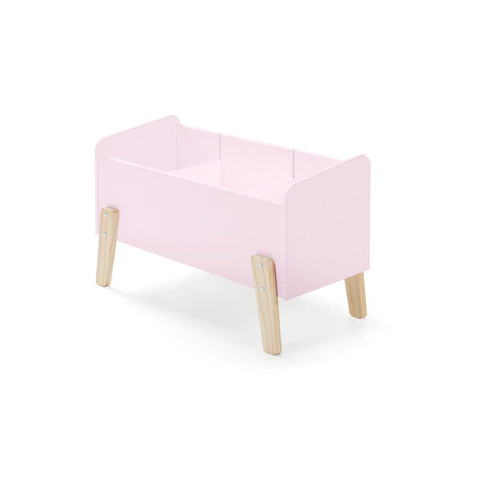 Růžový lakovaný úložný box na hračky Vipack Kiddy 39 x 80 cm - Bonami.cz