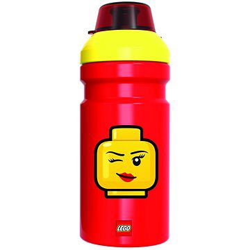 Červená lahev na vodu se žlutým víčkem LEGO® Iconic, 390 ml - Bonami.cz