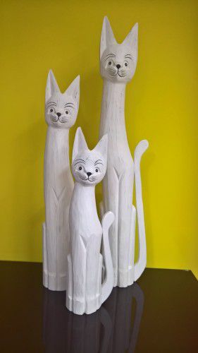 Zahradní dřevěné dekorace kočky - PHG - M-byt
