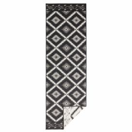 Černo-krémový venkovní koberec NORTHRUGS Malibu, 80 x 150 cm Bonami.cz