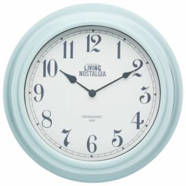 Modré nástěnné hodiny Kitchen Craft Living Nostalgia Blue, ⌀ 25,5 cm