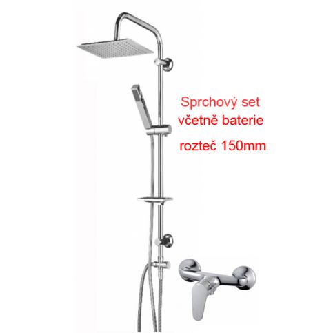 Sprchový sloup Easy včetně sprchové baterie Calimero 150mm - Aquakoupelna.cz