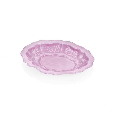 Růžový ručně kovaný servírovací talíř The Mia Duggal, ⌀ 47 cm - Bonami.cz