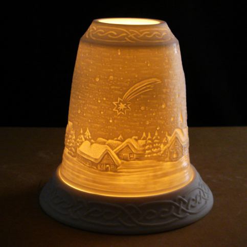 Porcelánový svícen Zvon - Kometa - Velký Košík