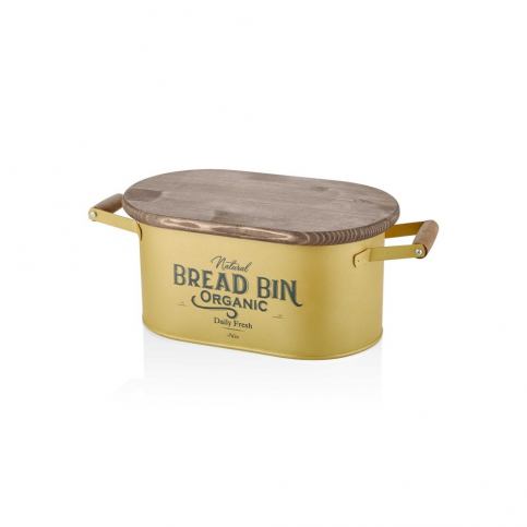 Dóza na chléb ve zlaté barvě The Mia Bread, délka 48 cm - Bonami.cz