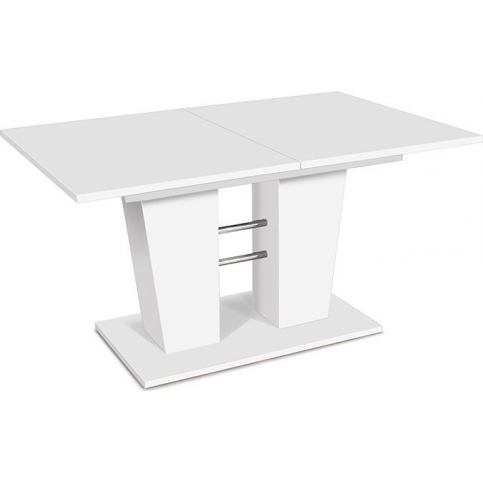 FARELA Jídelní stůl rozkládací, 140 - 180 cm, bílá, vzdušný moderní styl, 4 - 6 osob pro stolování B - M DUM.cz