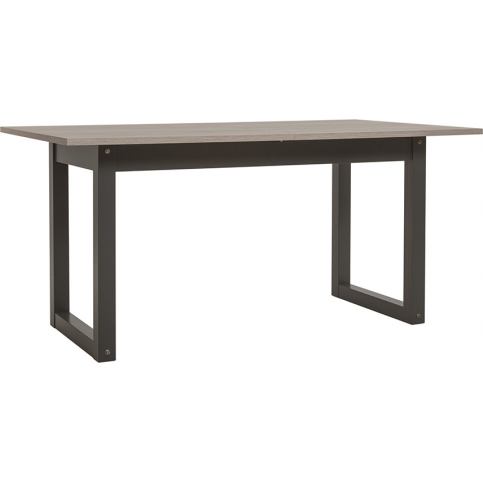 FARELA Jídelní stůl rozkládací, délka 160 - 200 cm, antracitová podnož, průmyslový - M DUM.cz