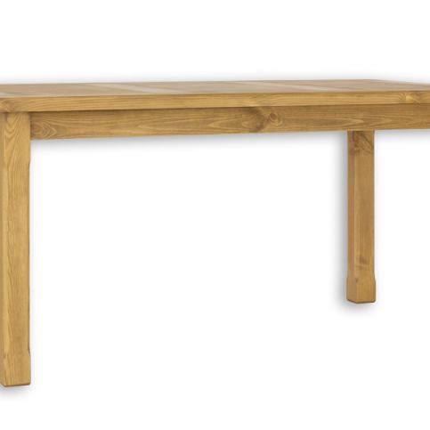 Dřevěný jídelní stůl 90x160 MES 02 A s hladkou deskou - K15 hnědá borovice - Nábytek Harmonia s.r.o.