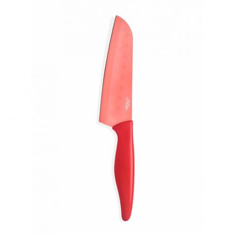 Červený nůž The Mia Santoku, délka 13 cm - Bonami.cz