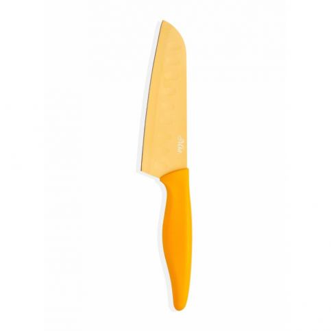 Oranžový nůž The Mia Santoku, délka 13 cm - Bonami.cz