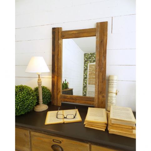 Nástěnné zrcadlo v rámu z teakového dřeva Orchidea Milano, 48 x 70 cm - Bonami.cz