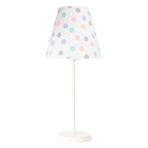 svítidlo grey and pink dots stolní - Homedesign-shop.com