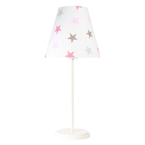 svítidlo pink and grey stars stolní - Homedesign-shop.com