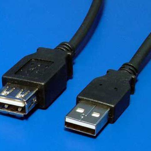 Kabel USB 2.0 A-A 30cm prodlužovací, černý - Kokiskashop.cz
