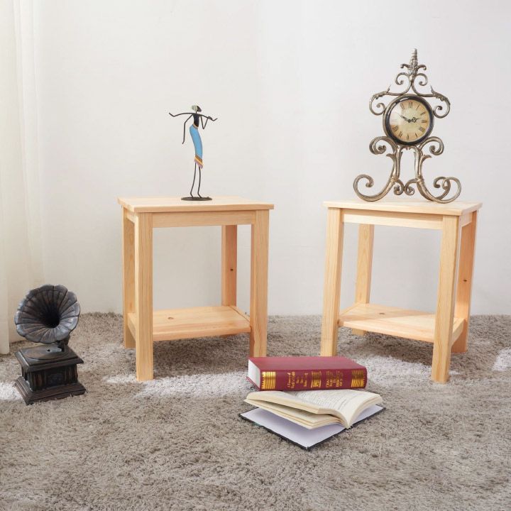 Noční stolek, dřevo / přírodní, FOSIL 0000213719 Tempo Kondela - DEKORHOME.CZ