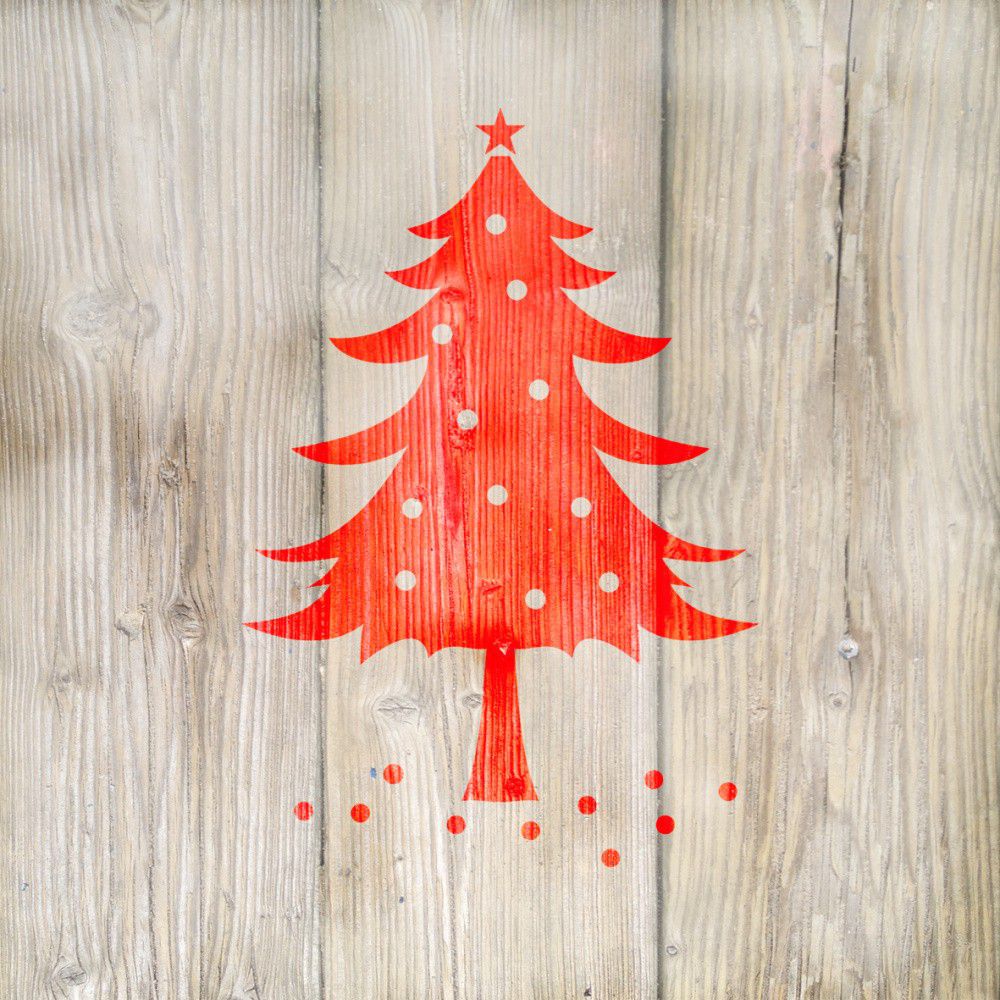 Balení 10 papírových ubrousků s vánočním motivem PPD Winter Tree Red - Bonami.cz
