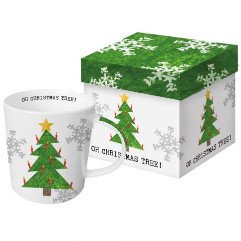 Hrnek z kostního porcelánu s vánočním motivem v dárkovém balení PPD Oh Christmas Tree, 350 ml - Bonami.cz
