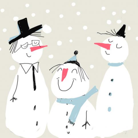 Balení 10 papírových ubrousků s vánočním motivem PPD Smiling Snowmen - Bonami.cz