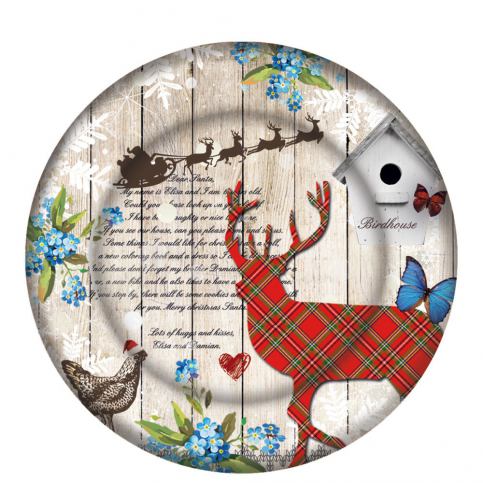 Skleněný talíř s vánočním motivem PPD Xmas Plate Duro, ⌀ 32 cm - Bonami.cz