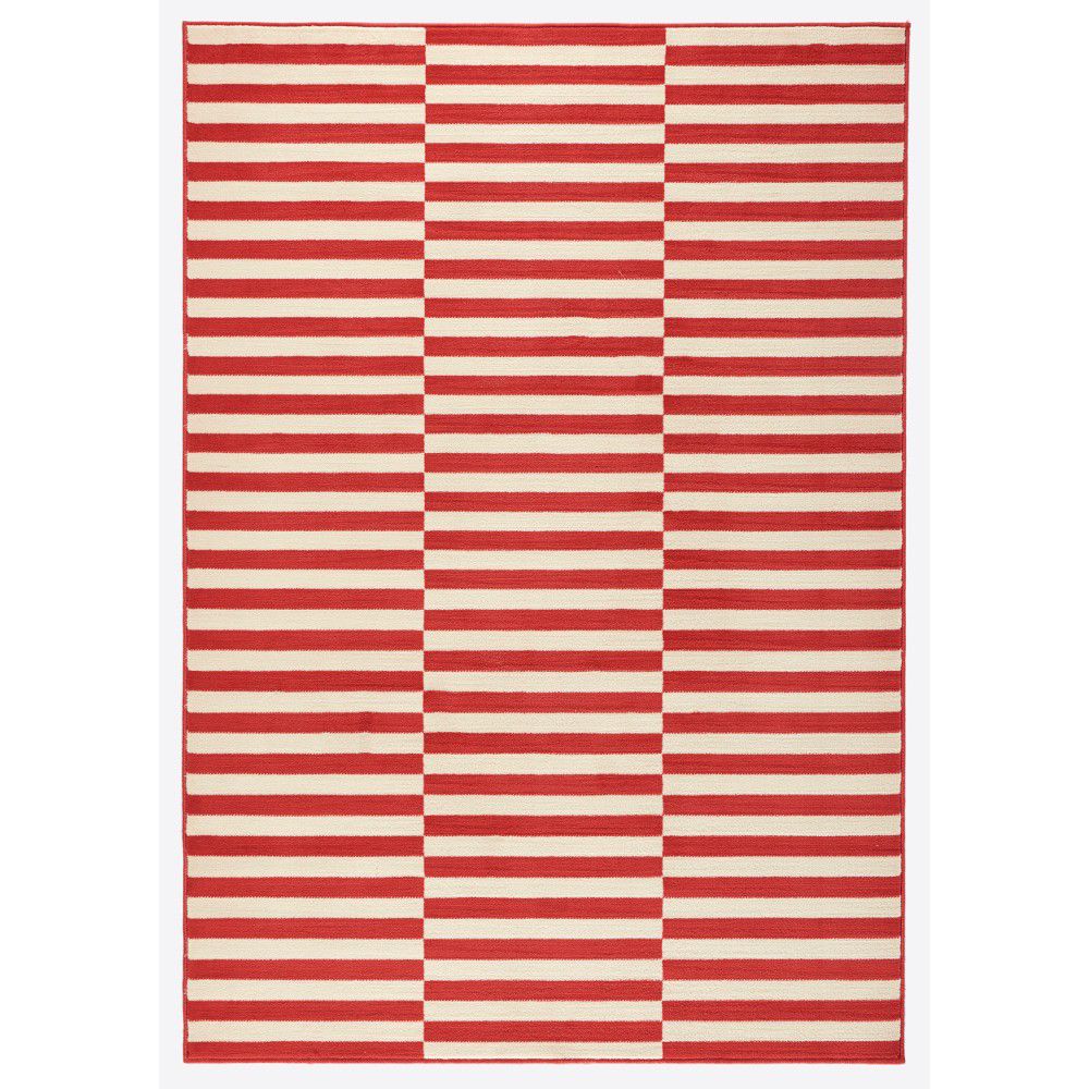 Červeno-bílý koberec Hanse Home Gloria Panel, 160 x 230 cm - Bonami.cz