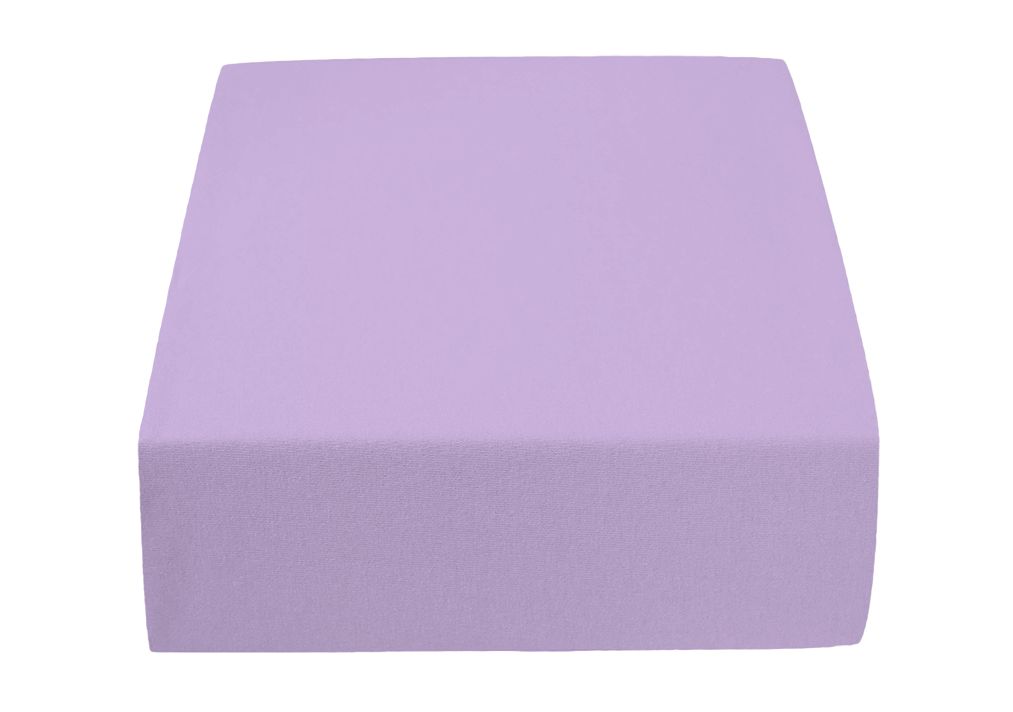 Jersey prostěradlo světle fialové 180 x 200 cm Gramáž (hustota vlákna): Lux (190 g/m2) - Výprodej Povlečení