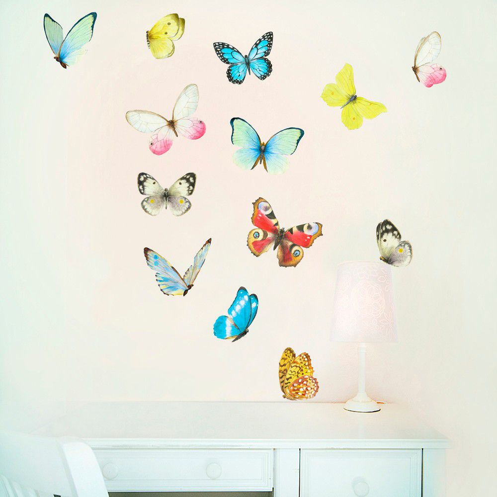 Znovu snímatelná samolepka  Watercolour Butterflies Mini, 30x21 cm - Bonami.cz