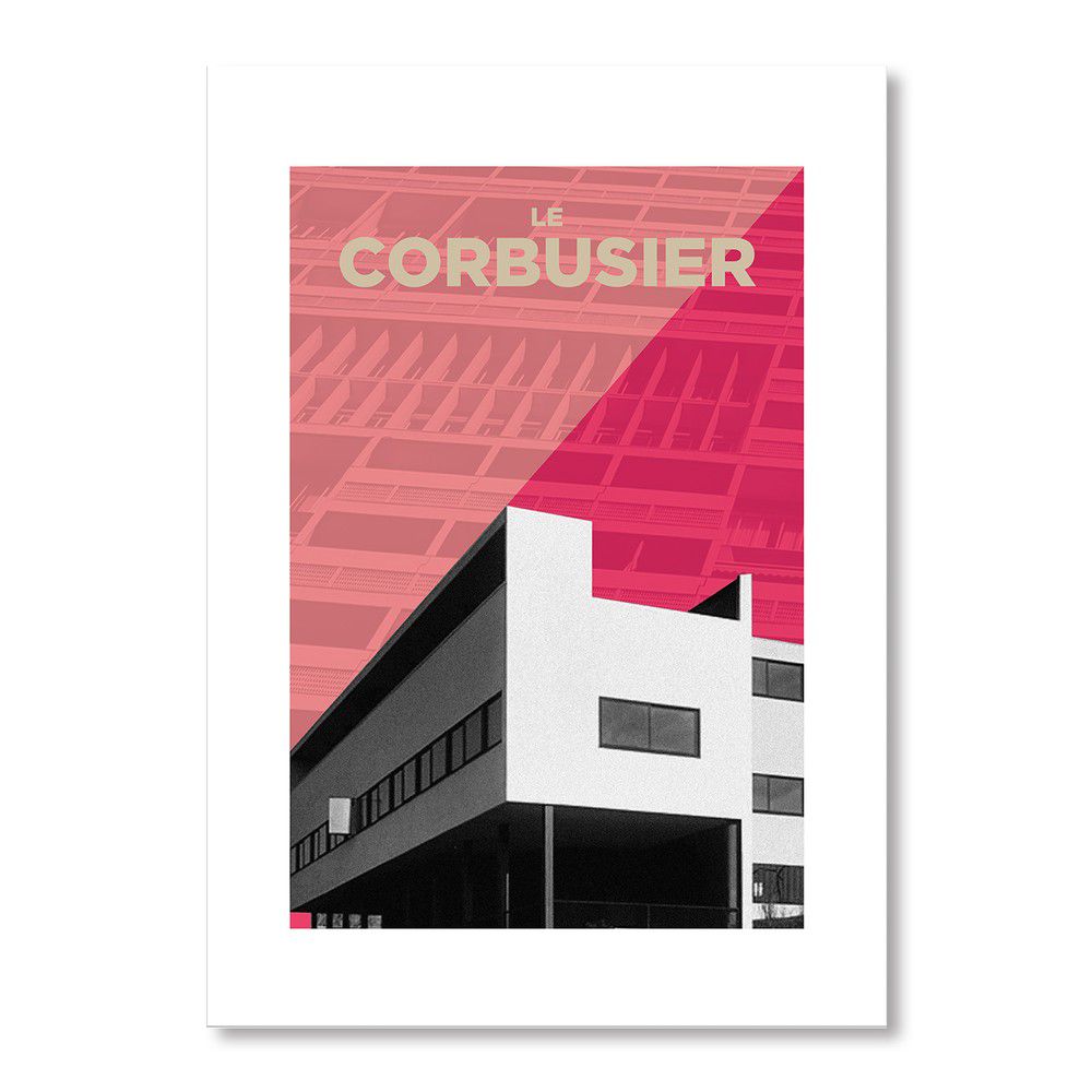 Autorský plakát Corbusier Pink - Bonami.cz