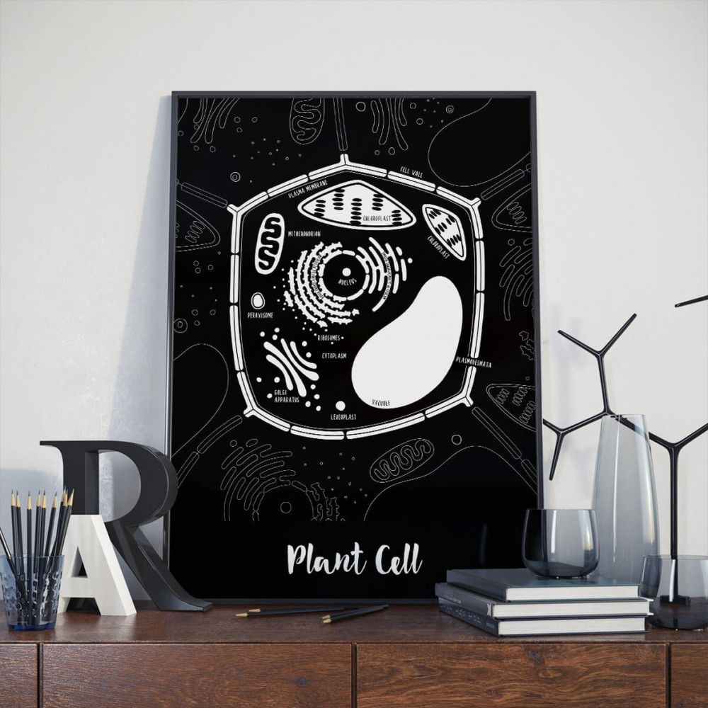 Černý plakát Follygraph Plant Cell, 30 x 40 cm - Bonami.cz