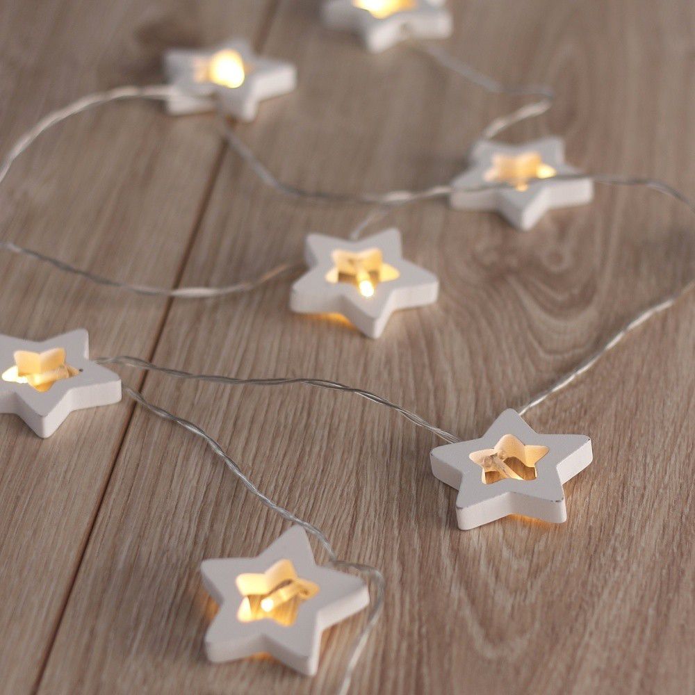LED světelný řetěz ve tvaru hvězdiček DecoKing Star, 10 světýlek, délka 1,65 m - Bonami.cz
