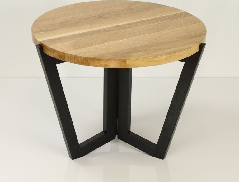 Mørtens Furniture Konferenční stolek Mollen, 60 cm, černá/dub Barva: černá / dub - M DUM.cz