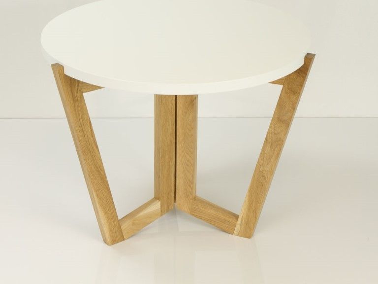 Mørtens Furniture Konferenční stolek Mollen, 60 cm, dub/bílá Barva: dub / bílá - M DUM.cz