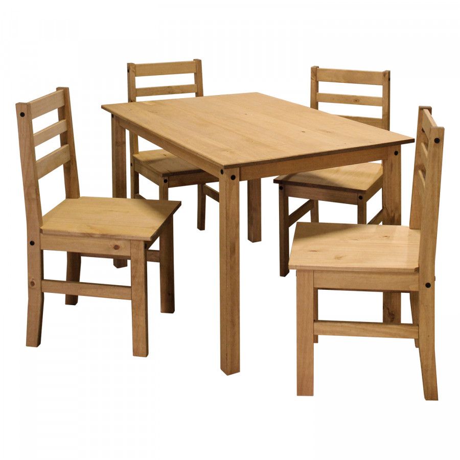 Idea Stůl + 4 židle CORONA vosk - ATAN Nábytek