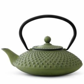 Zelená litinová konvice se sítkem na sypaný čaj Bredemeijer Xilin, 1,25 l