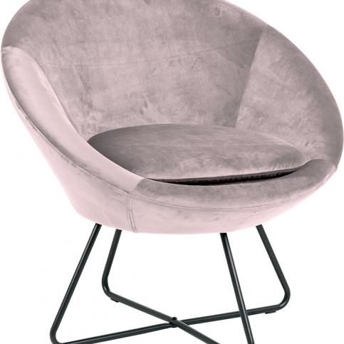 Design Scandinavia Relaxační křeslo, růžová, pohodlný čalouněný sedací nábytek, - M DUM.cz