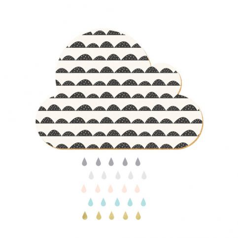 Dekorativní samolepící nástěnka Dekornik White Cloud With Pastel Drops, 57 x 40 cm - Bonami.cz