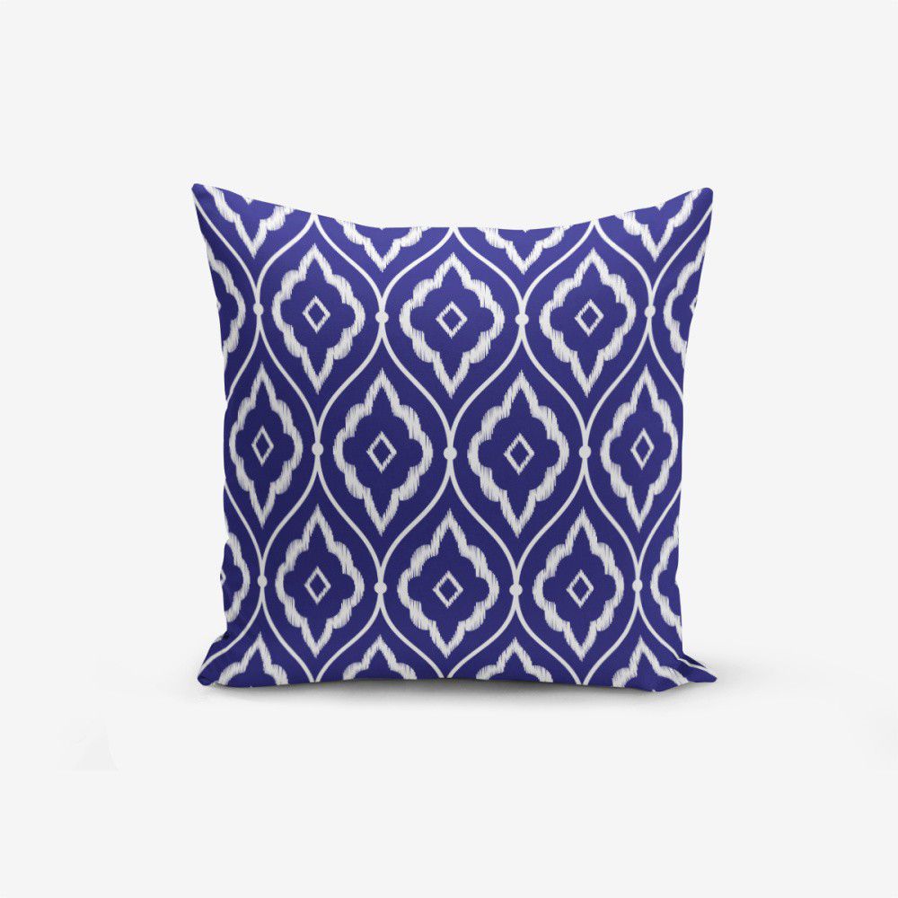 Povlak na polštář s příměsí bavlny Minimalist Cushion Covers Blue Ethnic Modern, 45 x 45 cm - Bonami.cz